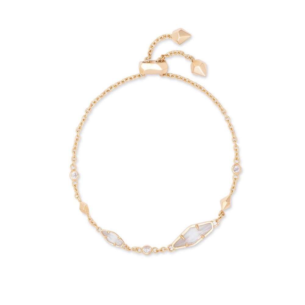 NWT Kendra Scott RARE & Retired Deb Bracelet Yellow Gold Iridescent Dichroic WOW - Picture 2 of 8